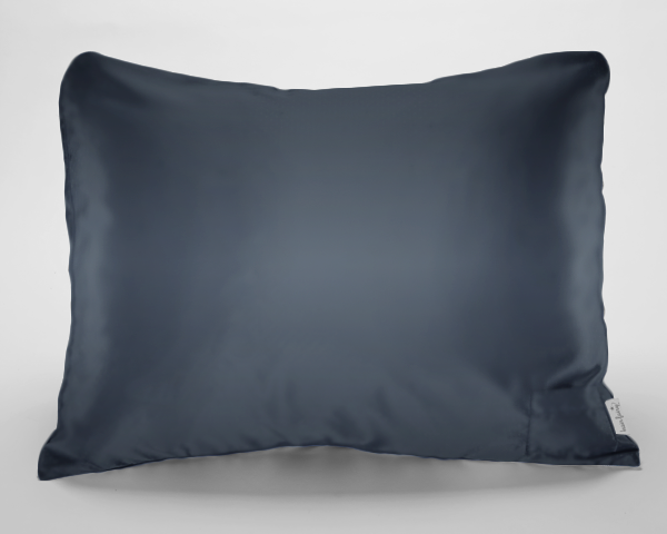 Dark Grey Satin Pillowcase for Women & Teens