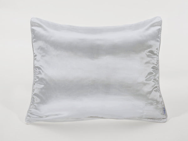 Light Grey Satin Pillowcase for Girls with Harriet Doll