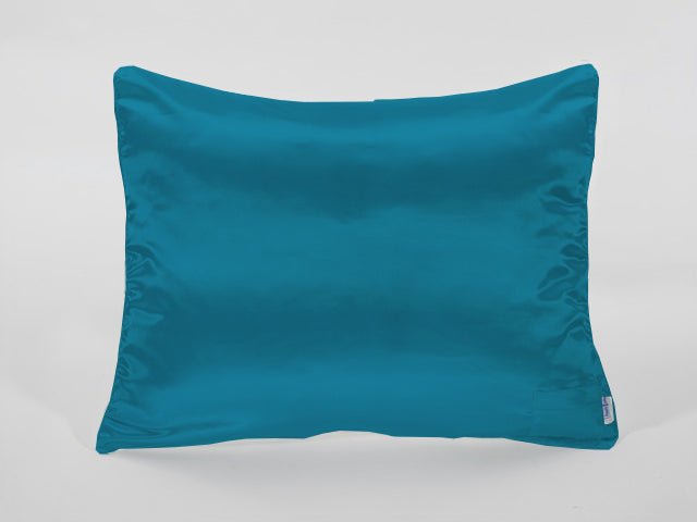 Peacock Teal Satin Pillowcase for Women & Teens
