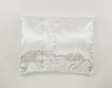 Back of White Satin Pillowcase for Girls